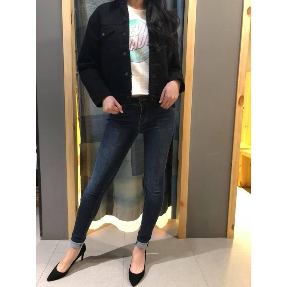 Levis 女款 牛仔外套 Sherpa棉花絨 黑丹寧 36137-0002🔥-細節圖3