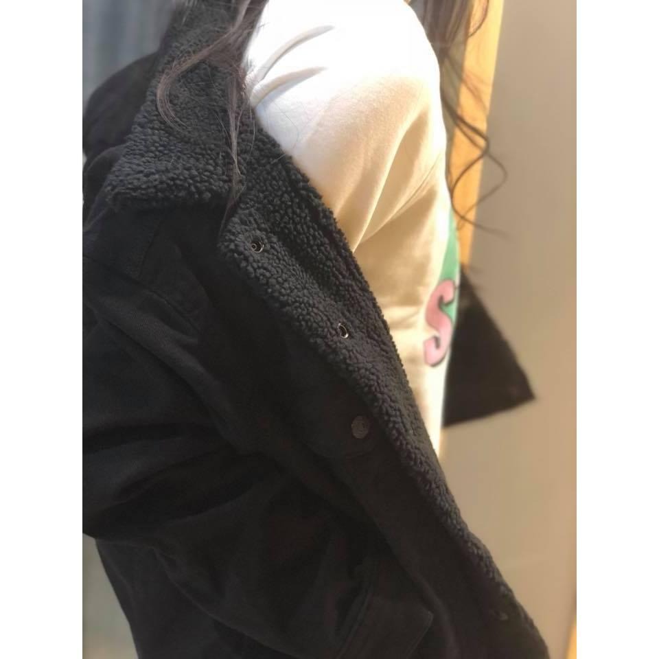 Levis 女款 牛仔外套 Sherpa棉花絨 黑丹寧 36137-0002🔥-細節圖6