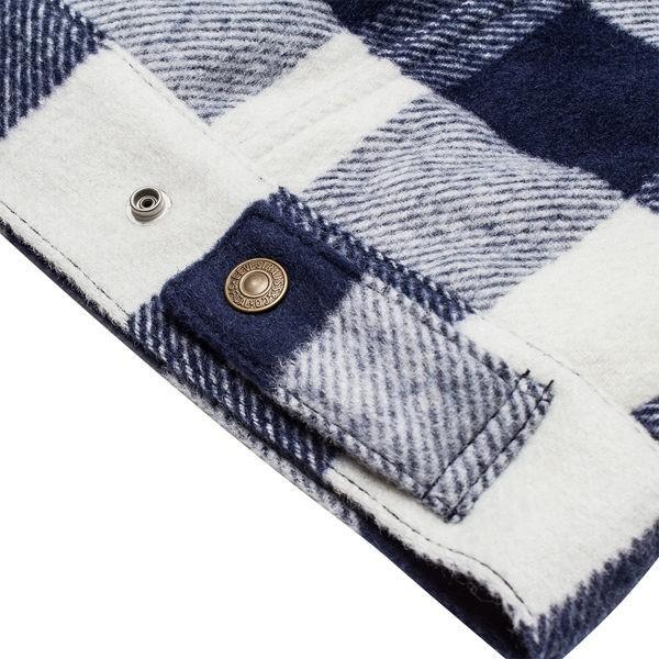 Levis 女款 羊毛外套 Sherpa棉花絨 藍白格紋 28209-0001🔥-細節圖6
