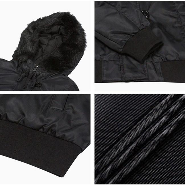 Levis 女款 羽絨外套 連帽設計 防風保暖 黑 34548-0000🔥-細節圖2