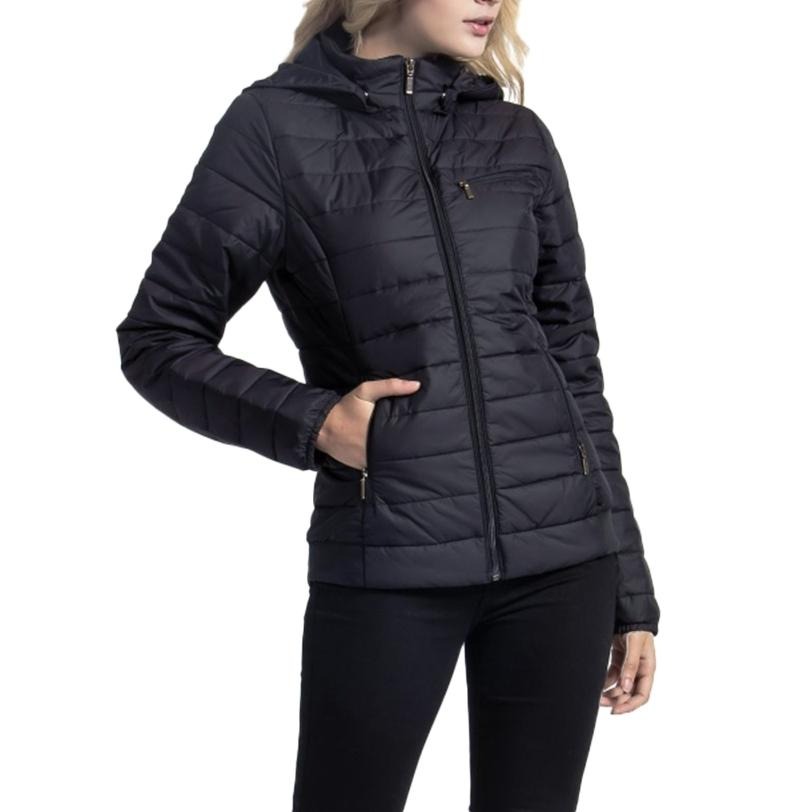 Levis 女款 連帽外套 防風鋪棉 修身版型 純黑 15845-0000🔥-細節圖6