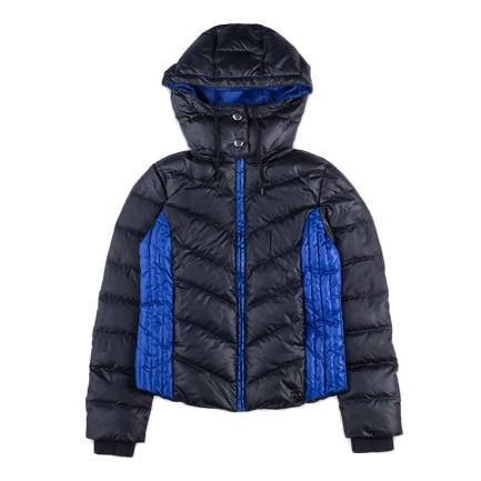 Levis 女款 羽絨外套 修身版型 黑藍拼接 71879-0003🔥-細節圖3