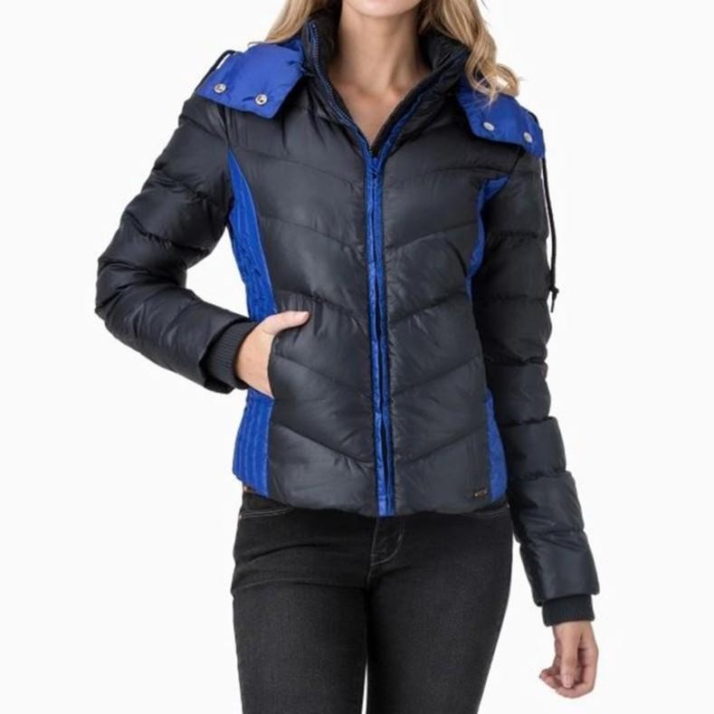 Levis 女款 羽絨外套 修身版型 黑藍拼接 71879-0003🔥-細節圖8