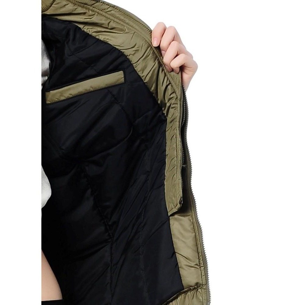 Levis 女款 長版大衣 風衣鋪棉外套 連帽外套 軍綠 71880-0001🔥-細節圖6