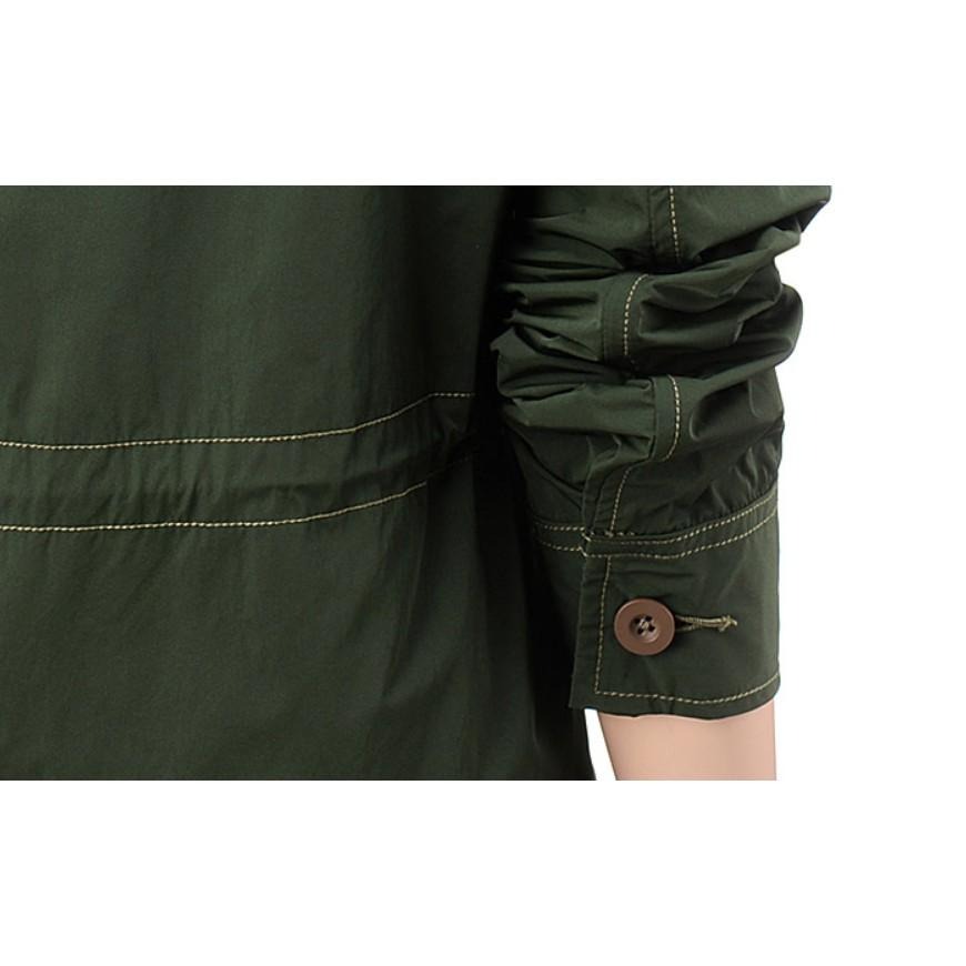Levis 女款 夾克外套 風衣外套 軍綠 15837-0000🔥-細節圖6