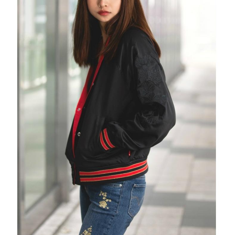 Levis 女款 夾克外套 棒球外套 紅黑雙面穿 55798-0000🔥-細節圖2