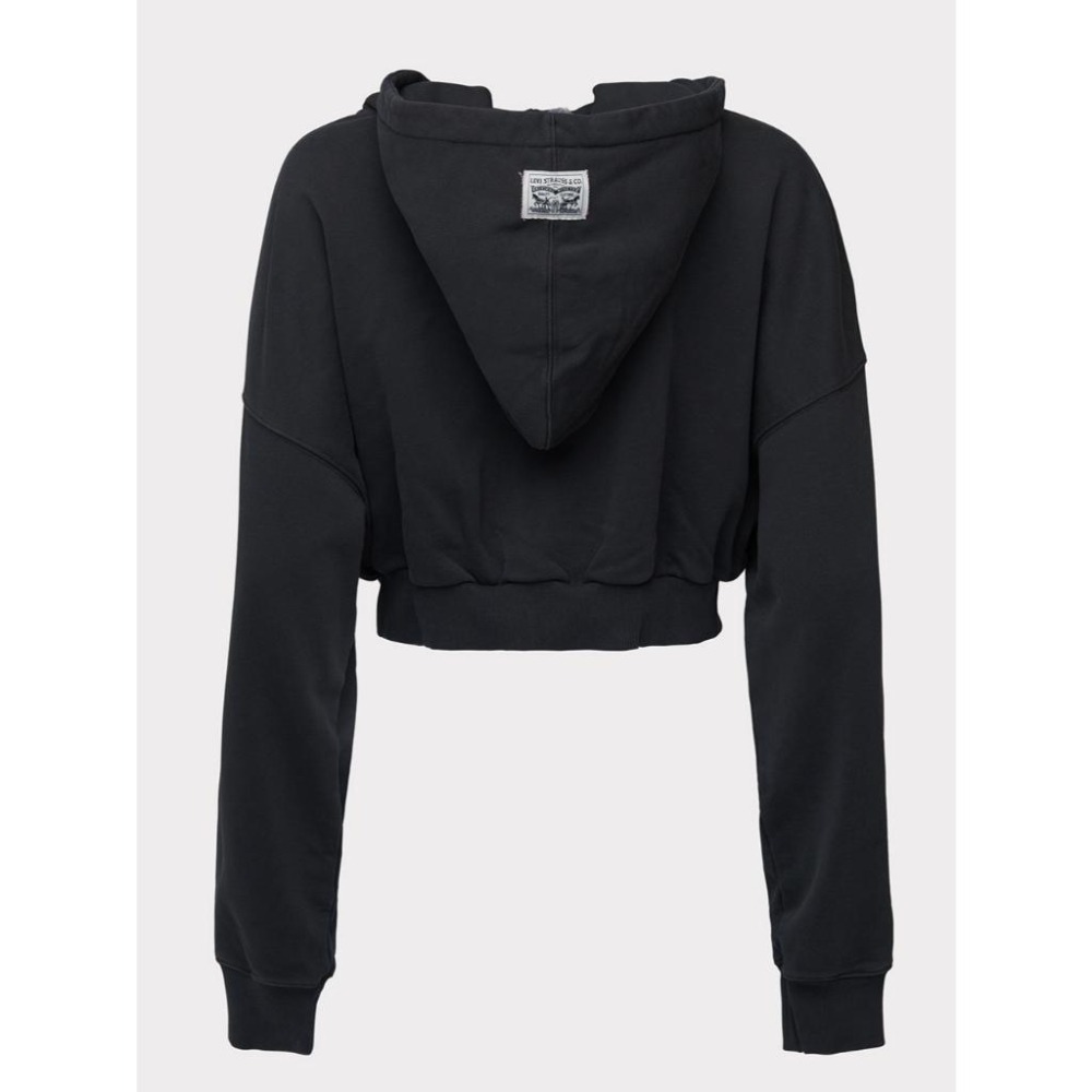 Levis 女款 短版外套 連帽外套 黑灰 0016L-0001-細節圖2