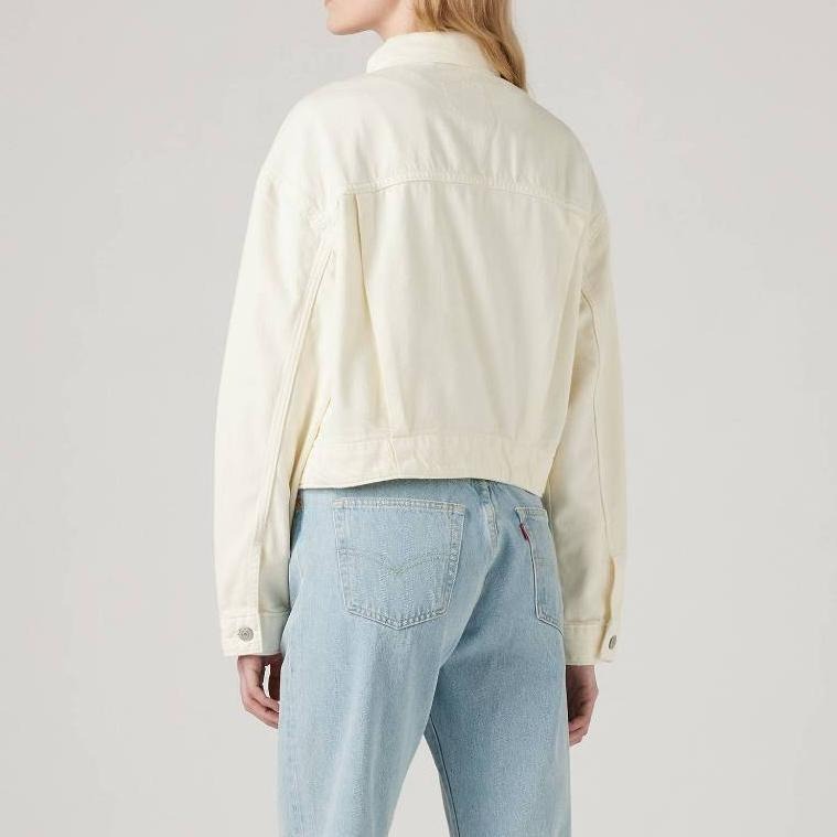 Levis 女款 牛仔外套 輕磅丹寧 牛奶白 A7439-0002-細節圖8