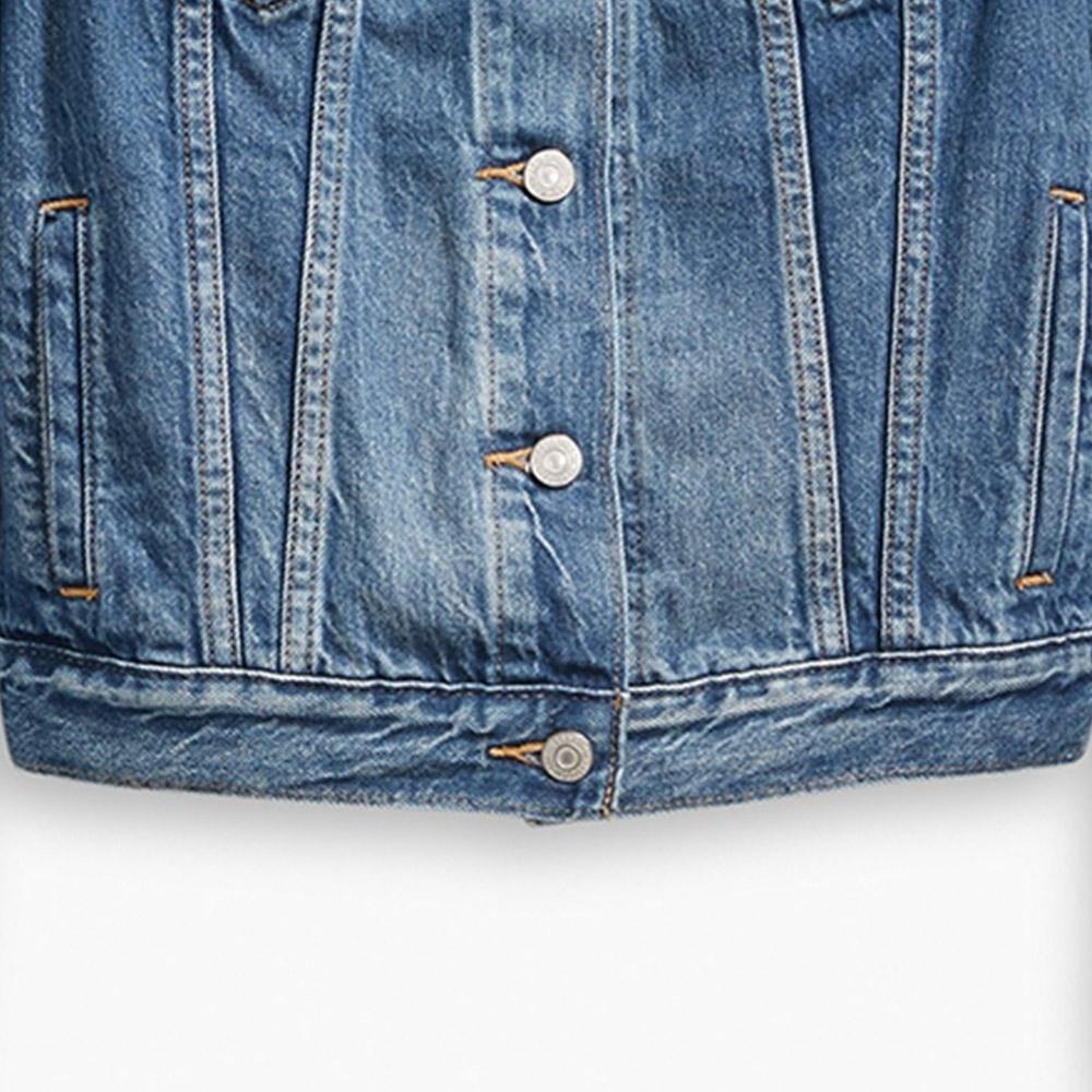 Levis 女款 牛仔外套 經典修身 精工深藍染水洗 29945-0063-細節圖3