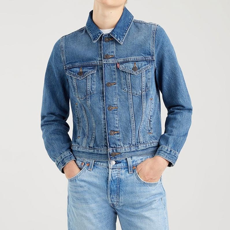Levis 女款 牛仔外套 經典修身 精工深藍染水洗 29945-0063-細節圖8
