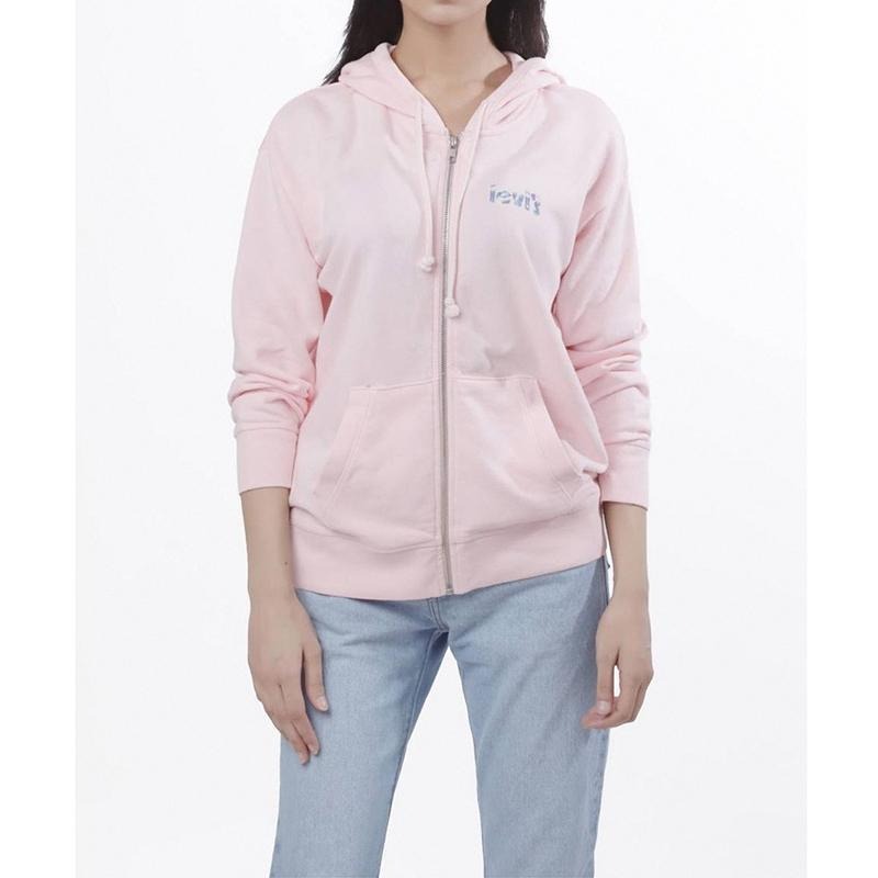 Levis 女款 連帽外套 海面波光Logo 櫻花粉 A3568-0001🔥-細節圖7