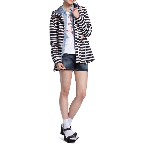 Levis 女款 連帽外套 風衣外套 黑白條紋 17256-0003🔥-細節圖7