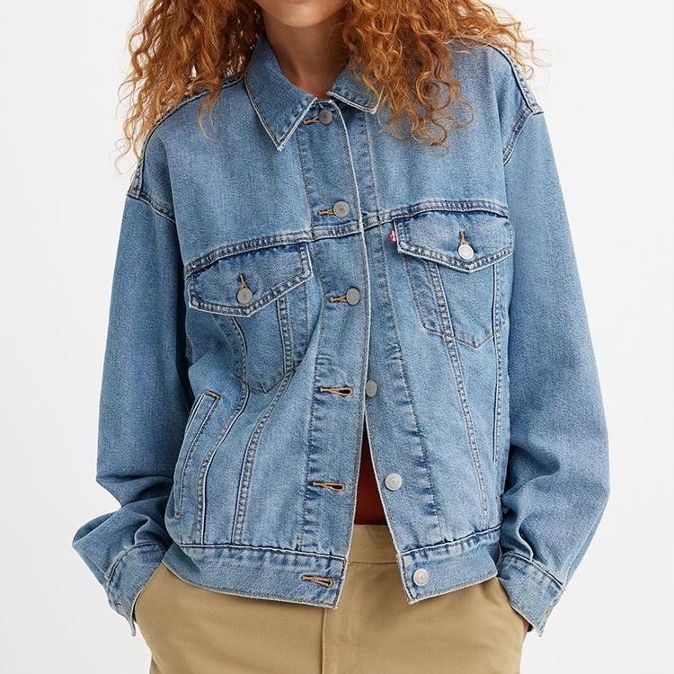 Levis 女款 90年古著涼感牛仔外套 精工中藍染水洗 A1743-0020-細節圖7