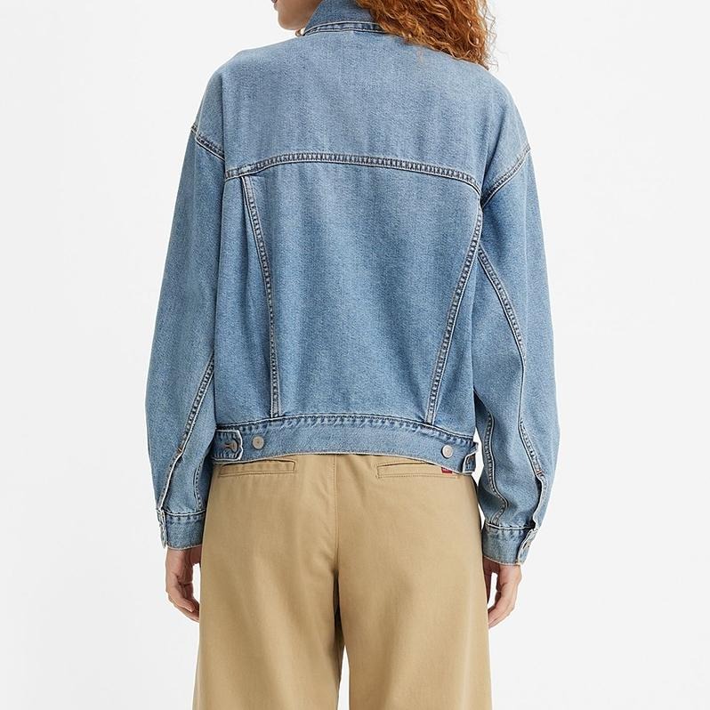 Levis 女款 90年古著涼感牛仔外套 精工中藍染水洗 A1743-0020-細節圖9
