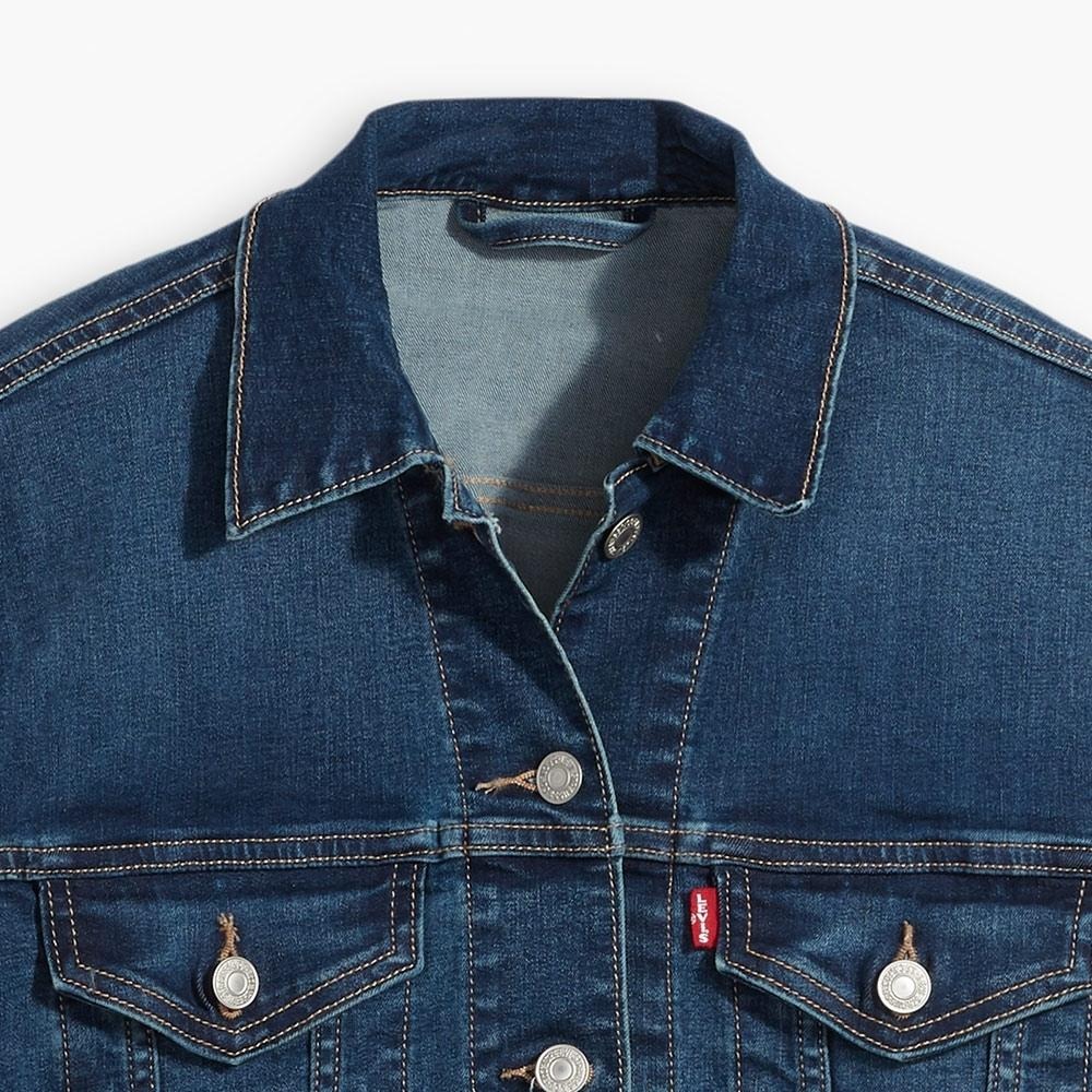 Levis 女款 牛仔外套 COOL輕彈涼爽 深藍水洗 29944-0156🔥-細節圖2