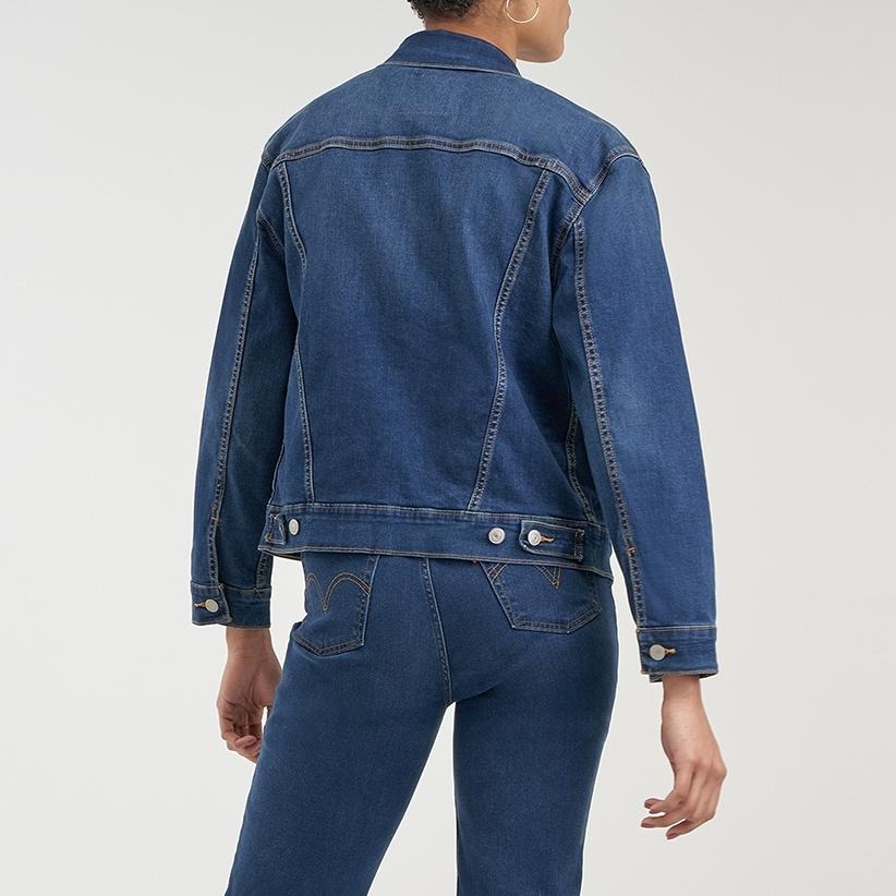 Levis 女款 牛仔外套 COOL輕彈涼爽 深藍水洗 29944-0156🔥-細節圖8