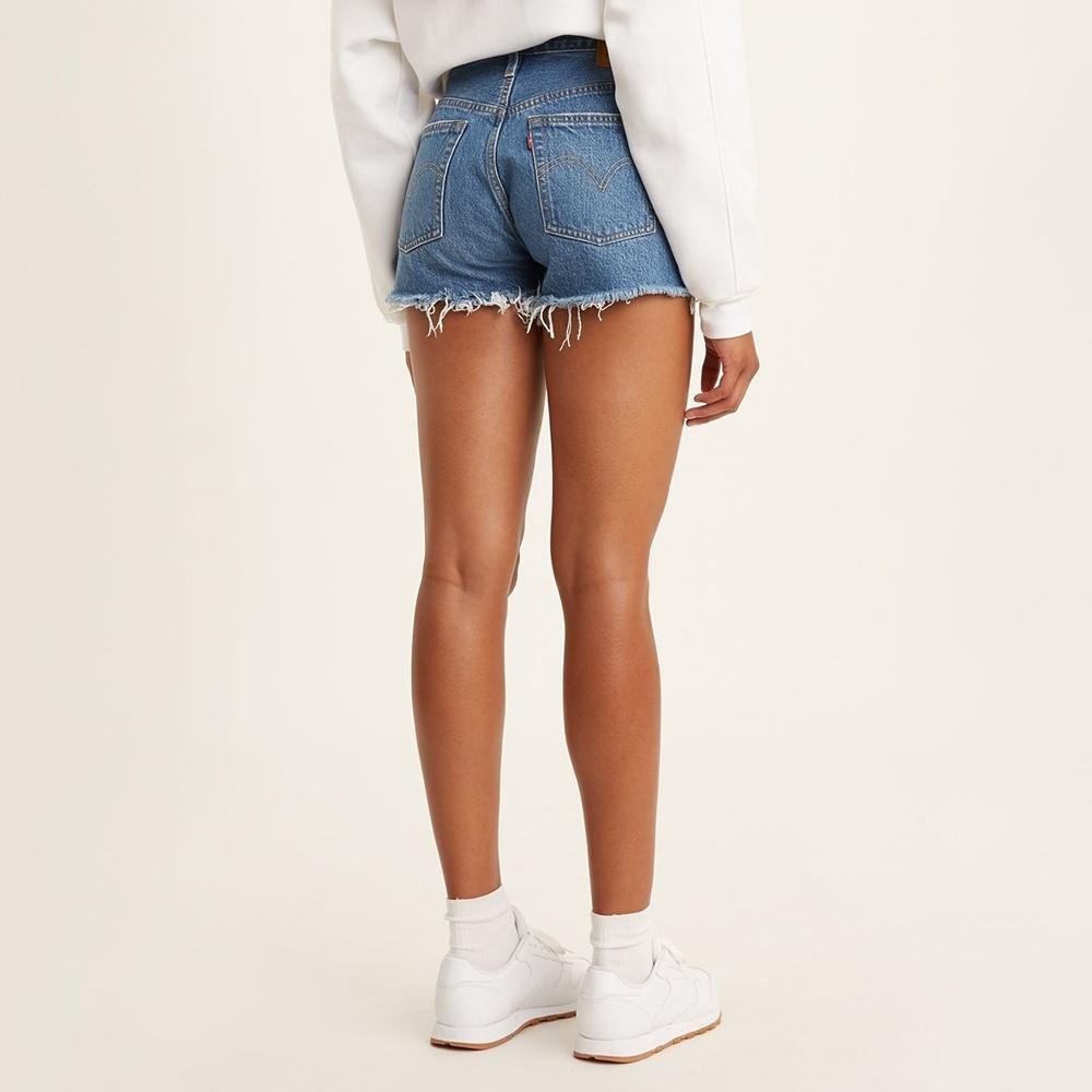 Levis 女款 501 排扣牛仔短褲 淺藍水洗 56327-0081🔥-細節圖9
