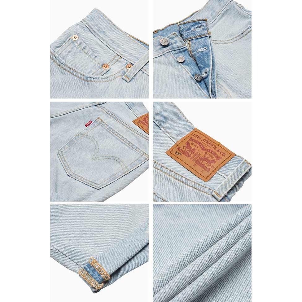 Levis 女款 501 排扣牛仔短褲 刷白洗色 29961-0000🔥-細節圖2