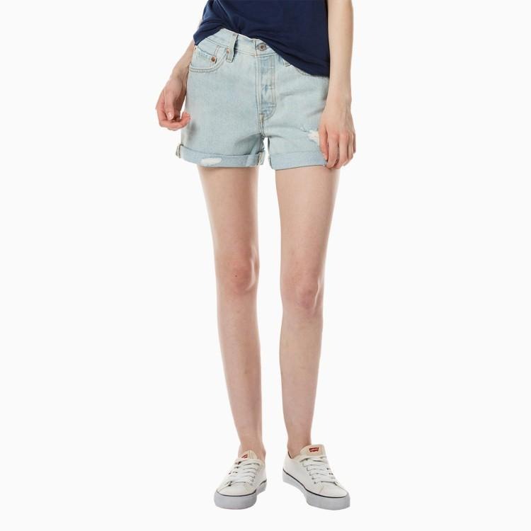 Levis 女款 501 排扣牛仔短褲 刷白洗色 29961-0000🔥-細節圖5
