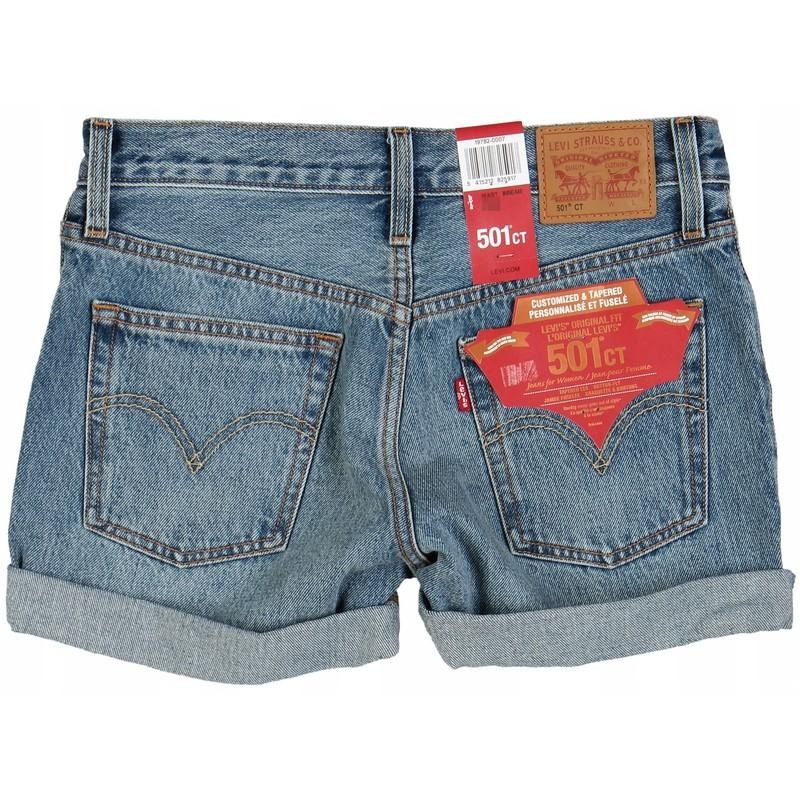 Levis 女款 501CT 排扣牛仔短褲 復古水洗 19782-0007🔥-細節圖2