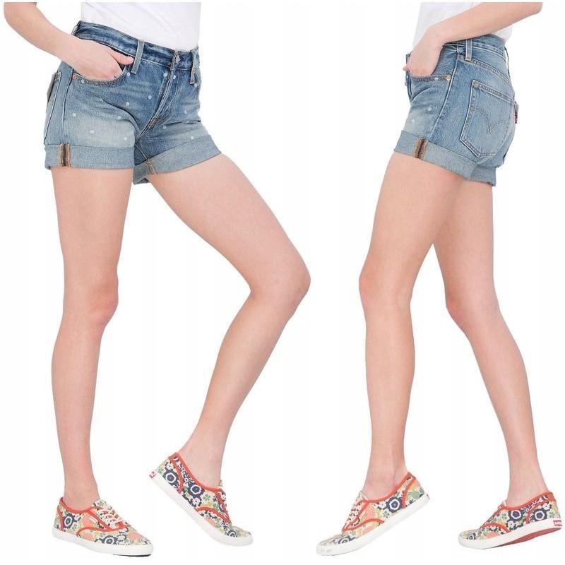 Levis 女款 501CT 排扣牛仔短褲 復古水洗 19782-0007🔥-細節圖3