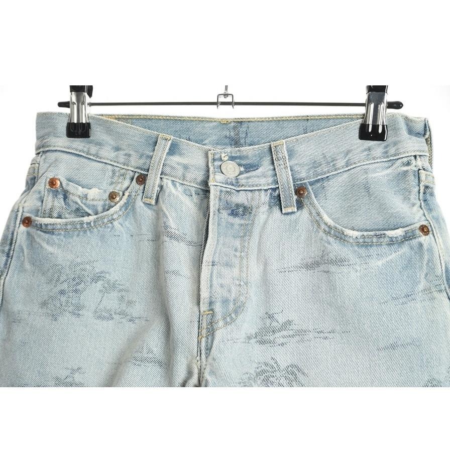 Levis 女款 501 排扣牛仔短褲 刷白洗色 32317-0015🔥-細節圖4