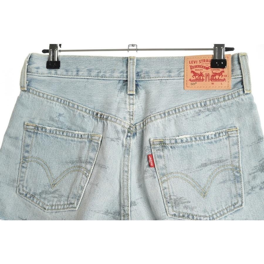 Levis 女款 501 排扣牛仔短褲 刷白洗色 32317-0015🔥-細節圖5