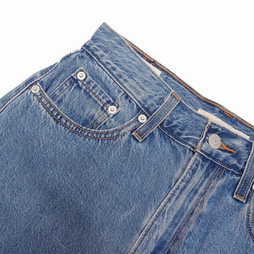 Levis 女款 復古超高腰牛仔闊腿短褲 精工中藍染水洗 39451-0002🔥-細節圖4