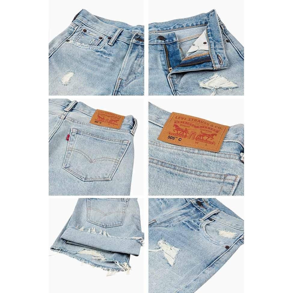 Levis 女款 505C 牛仔短褲 刷白洗色 29959-0003🔥-細節圖3