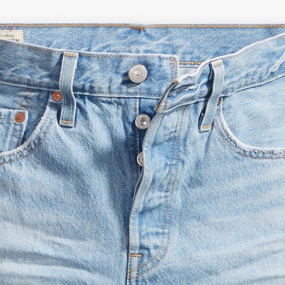 Levis 女款 501 排扣牛仔短褲 淺藍水洗 56327-0086🔥-細節圖4