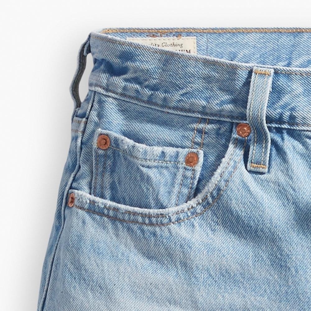 Levis 女款 501 排扣牛仔短褲 淺藍水洗 56327-0086🔥-細節圖3