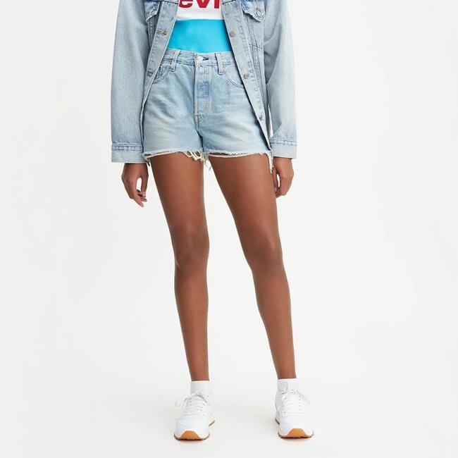 Levis 女款 501 排扣牛仔短褲 刷白水洗 56327-0013🔥-細節圖5