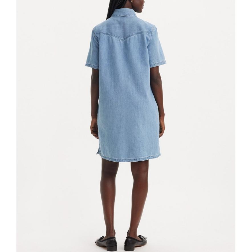 Levis 女款 牛仔洋裝 淺藍水洗 A9480-0000-細節圖7