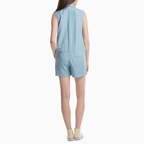 Levis 女款 連身短褲 綁帶 輕磅丹寧 淺藍水洗 39665-0000🔥-細節圖8