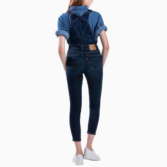 Levis 女款 吊帶長褲 緊身窄管 深藍水洗 58815-0000🔥-細節圖9