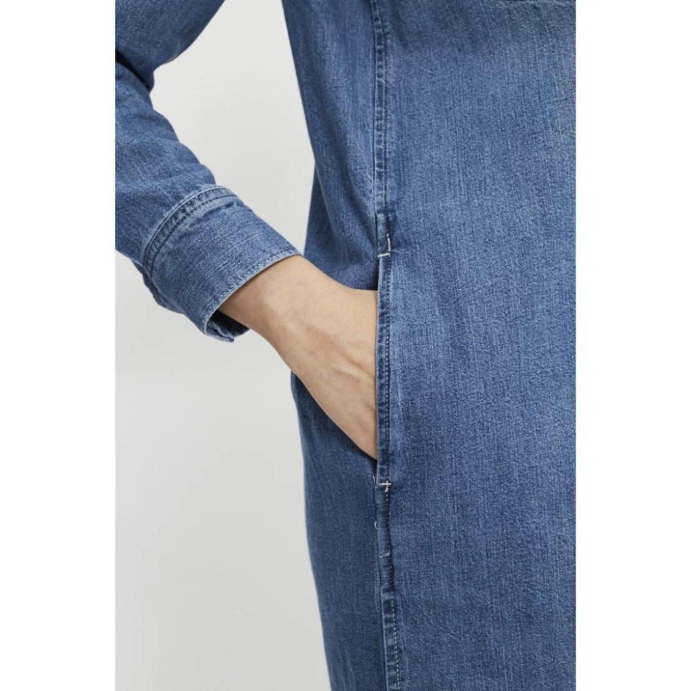 Levis 女款 牛仔洋裝 精工中藍染水洗 高質感珍珠釦 85793-0000-細節圖3