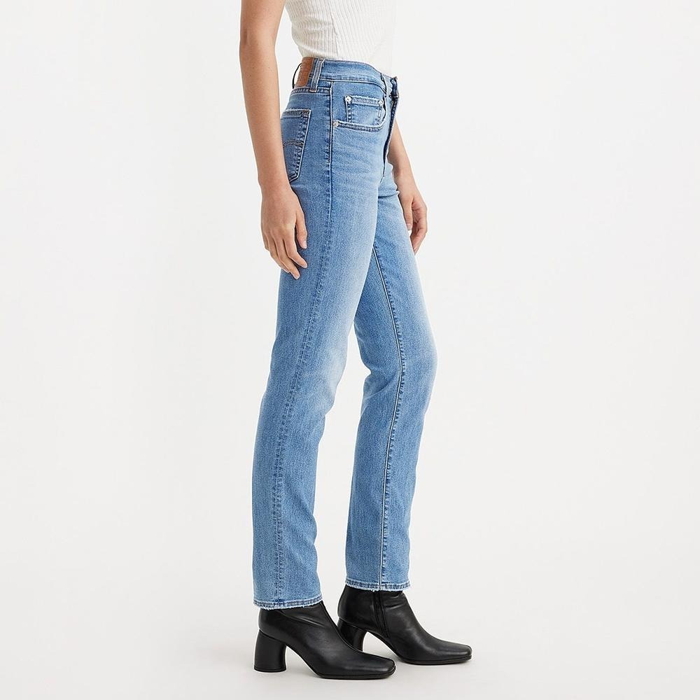 Levis 女款 724 直筒牛仔褲 淺藍水洗 涼感丹寧 18883-0269-細節圖7