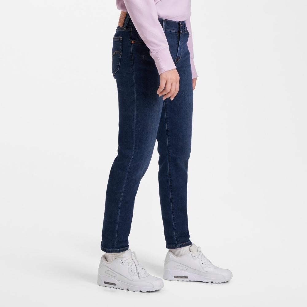 Levis 女款 中腰男友褲牛仔褲 深藍水洗微刷破補丁 19887-0166🔥-細節圖8