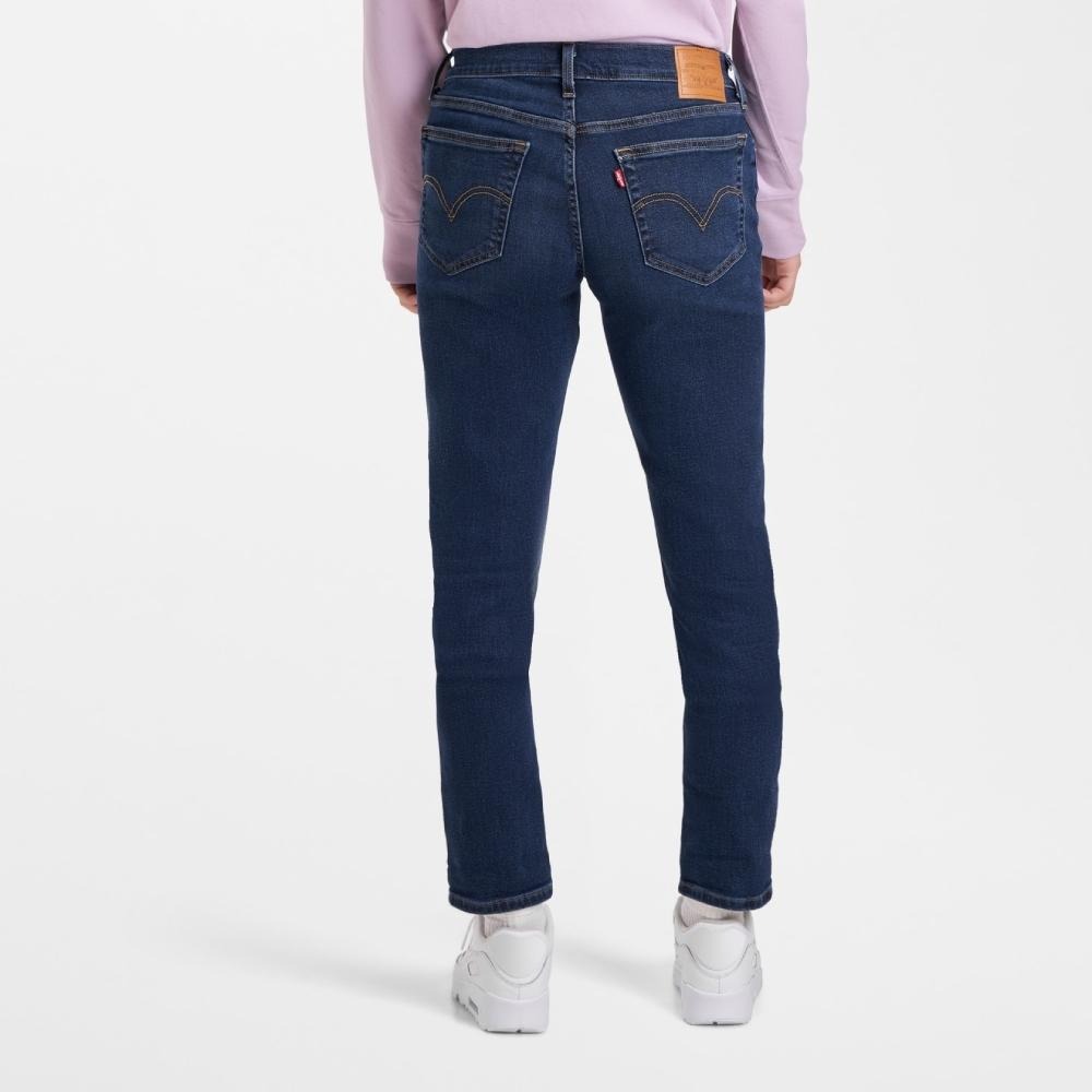 Levis 女款 中腰男友褲牛仔褲 深藍水洗微刷破補丁 19887-0166🔥-細節圖9