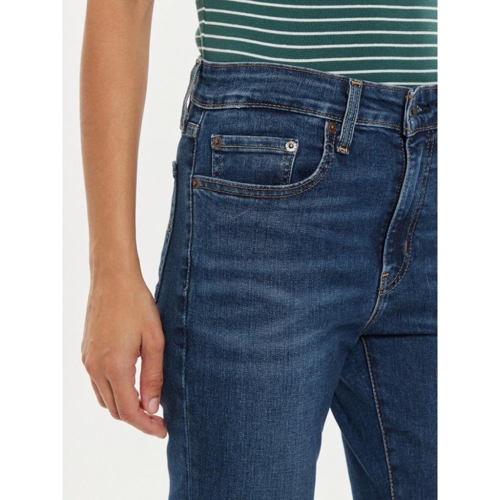 Levis 女款 725 合身靴型牛仔褲 精工深藍染水洗 18759-0115-細節圖2