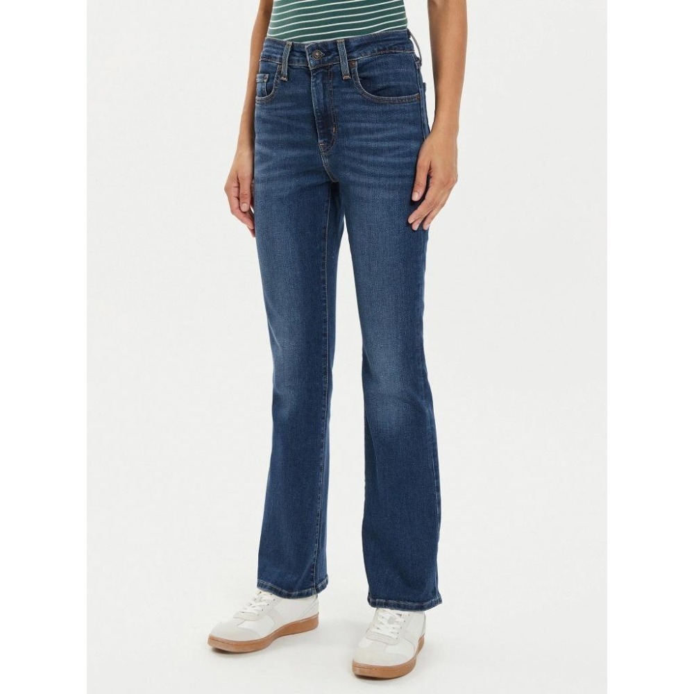 Levis 女款 725 合身靴型牛仔褲 精工深藍染水洗 18759-0115-細節圖4