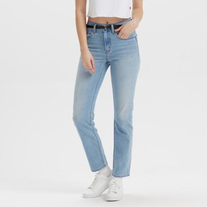 Levis 女款 724 直筒牛仔褲 淺藍水洗 18883-0418-細節圖4