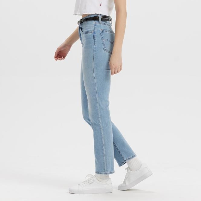 Levis 女款 724 直筒牛仔褲 淺藍水洗 18883-0418-細節圖5