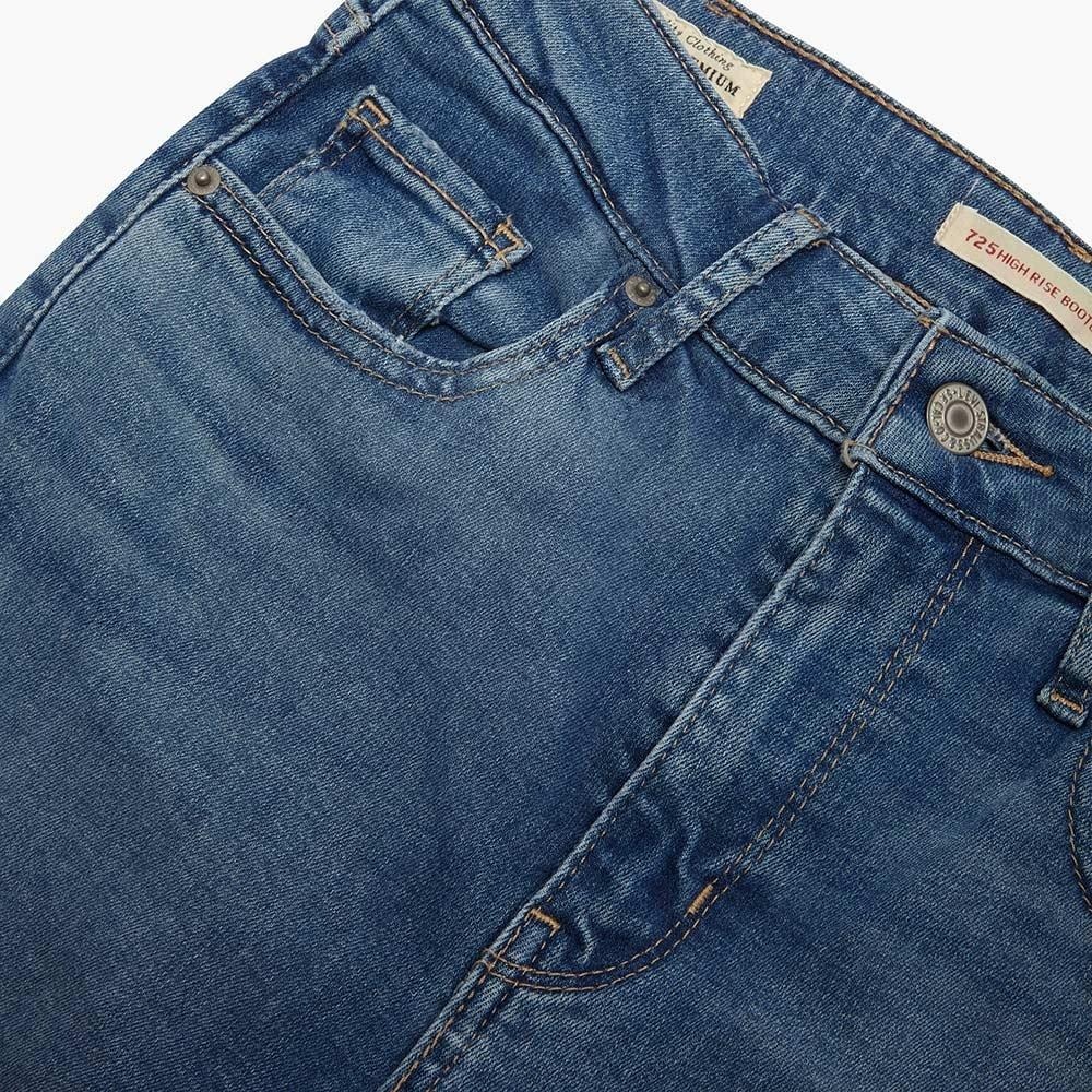 Levis 女款 725 合身靴型牛仔褲 精工中藍染水洗 18759-0070🔥-細節圖2