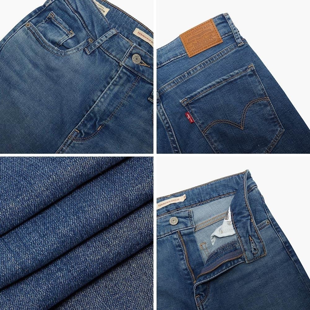 Levis 女款 725 合身靴型牛仔褲 精工中藍染水洗 18759-0070🔥-細節圖3