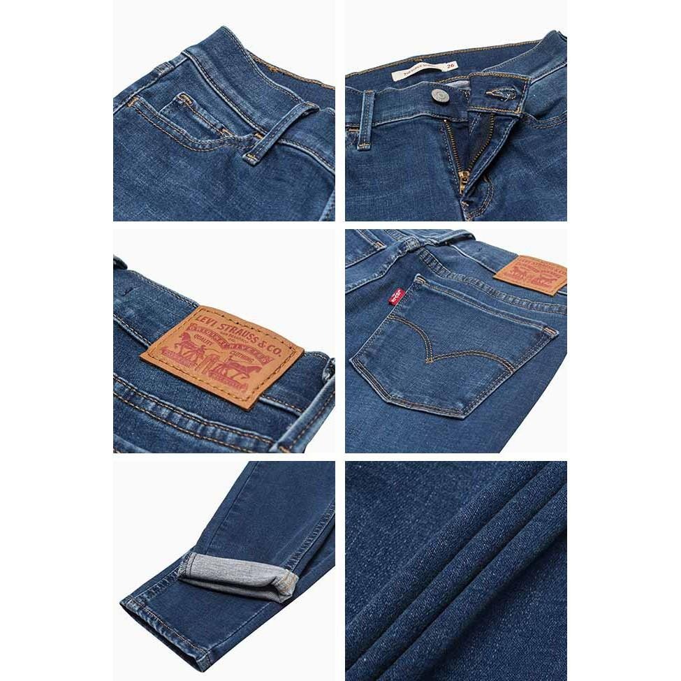 Levis 女款 710 超緊身窄管牛仔褲 深藍刷白 17780-0015🔥-細節圖2