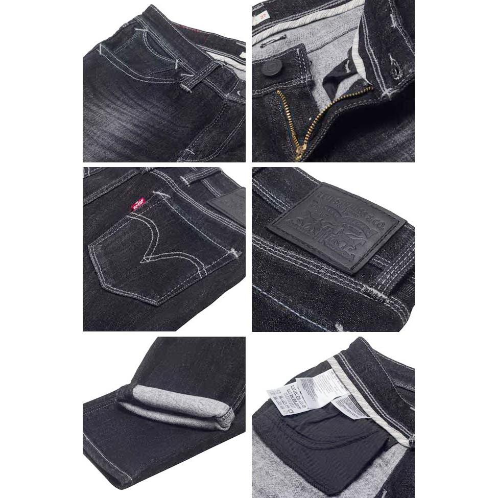 Levis 女款 711 緊身窄管牛仔褲 貓鬚磨白 黑灰復古水洗 19567-0010🔥-細節圖2