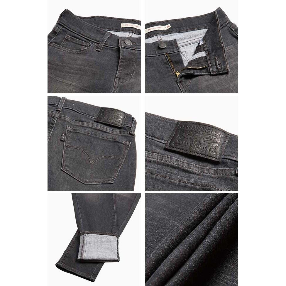 Levis 女款 710 超緊身窄管牛仔褲 黑灰丹寧 17778-0187🔥-細節圖3