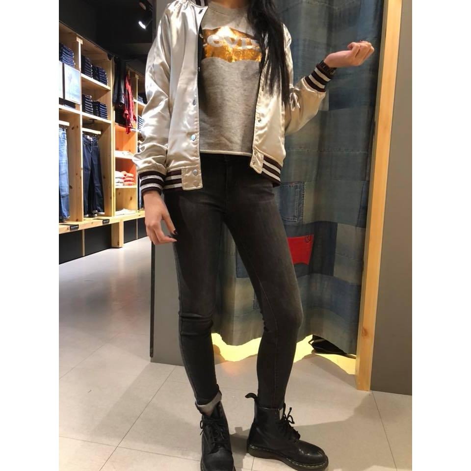 Levis 女款 710 超緊身窄管牛仔褲 黑灰丹寧 17778-0187🔥-細節圖9