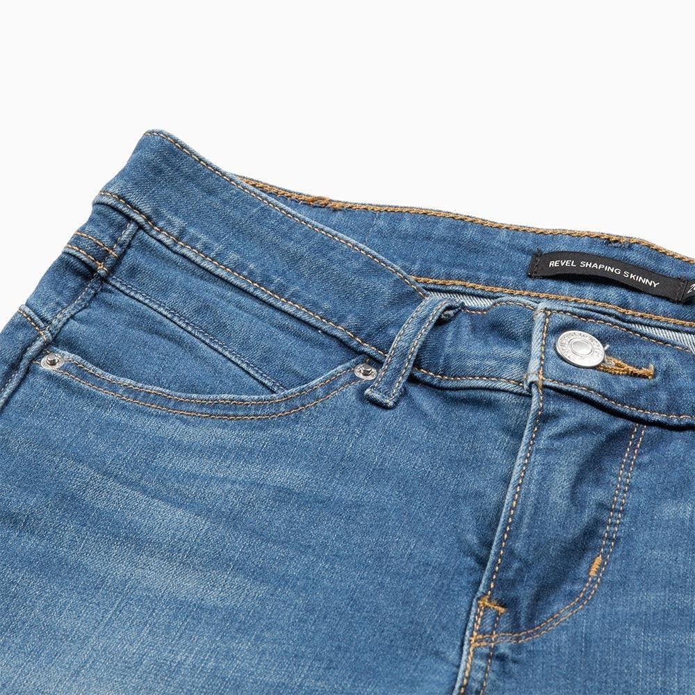 Levis 女款 Revel 中腰緊身提臀牛仔褲 淺藍刷色破壞 超彈力塑型 52451-0001-細節圖2